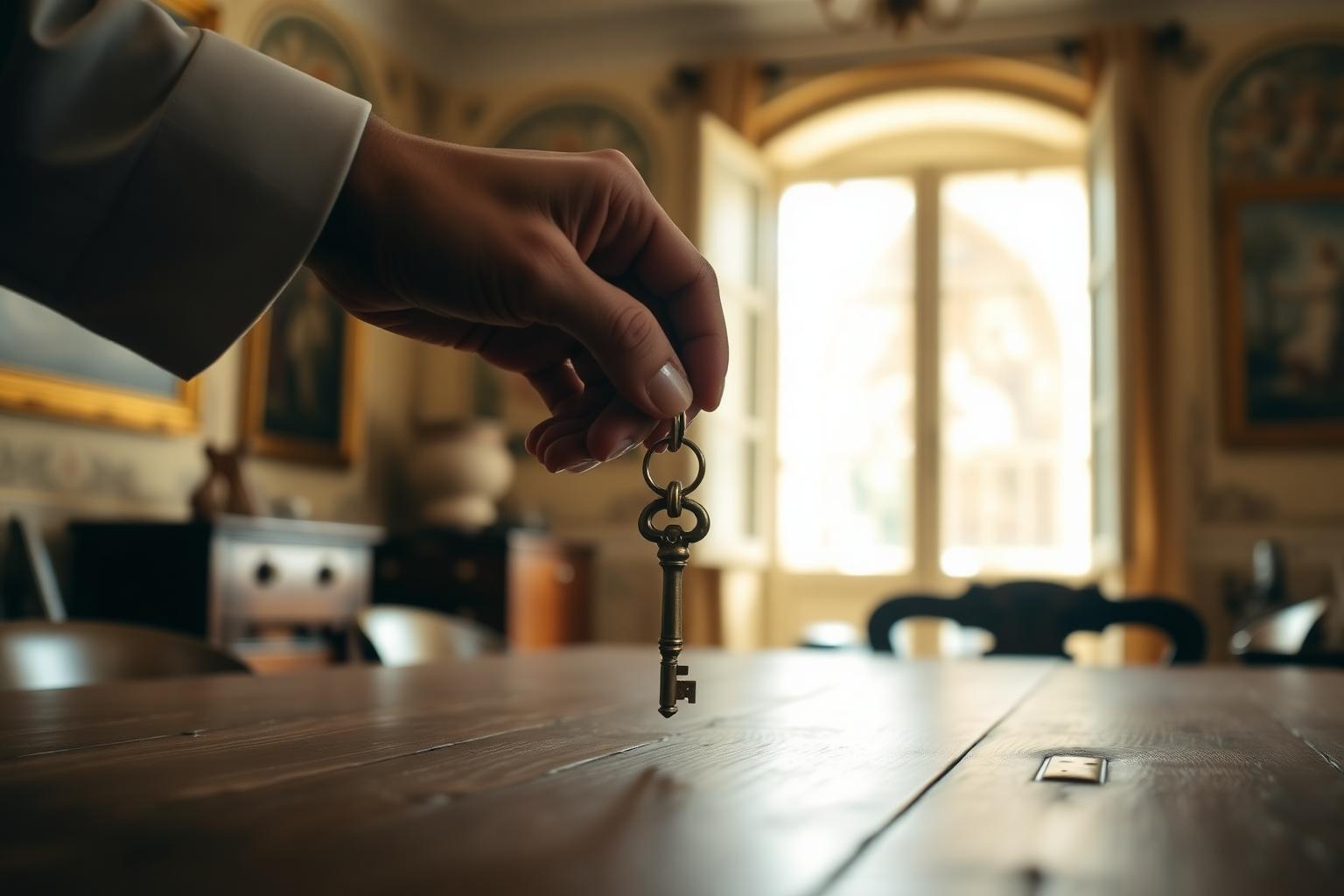 Documenti di successione ereditaria con chiavi di casa e calcolatrice — accollo mutuo ereditato