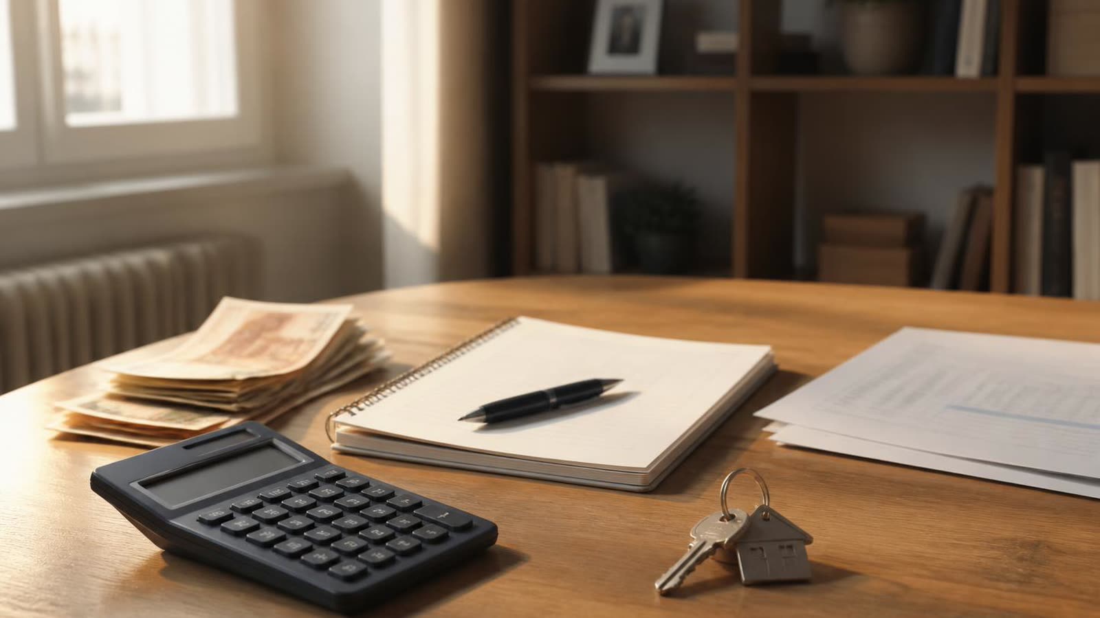 Bilancia in equilibrio con da un lato una casa in miniatura e dall'altro monete e grafici finanziari, a rappresentare la scelta tra estinguere il mutuo e investire