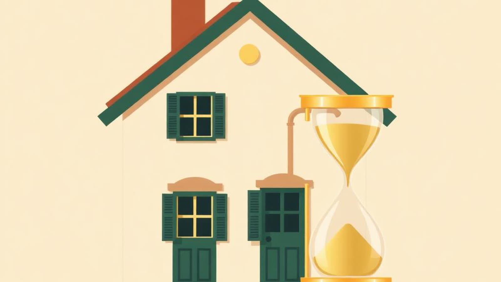 Simbolo di tempo e casa per rappresentare le scadenze delle agevolazioni prima casa