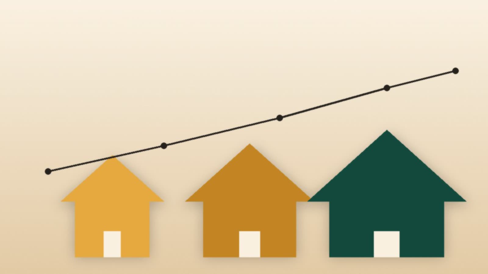 Grafico stilizzato con tre archi temporali (20, 25 e 30 anni) e icone di casa e moneta — confronto durata mutuo 2026