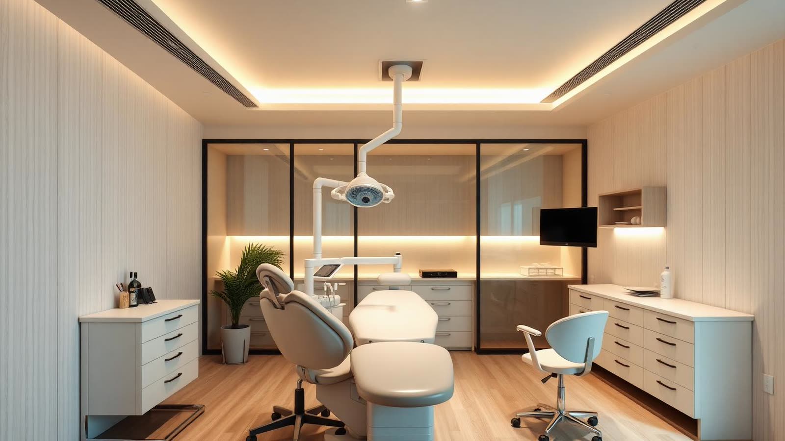 Studio professionale moderno con vista urbana, rappresentante un immobile strumentale acquistato con mutuo agevolato MCC 2026