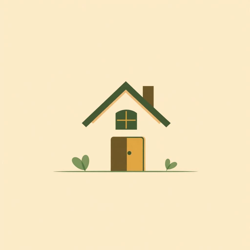Illustrazione minimalista di una casa protetta da uno scudo — polizza incendio e scoppio per mutuo