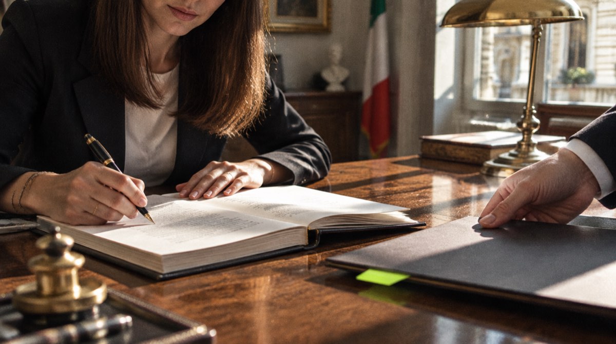 Planimetria tecnica arrotolata accanto a un mazzo di chiavi su un tavolo da lavoro