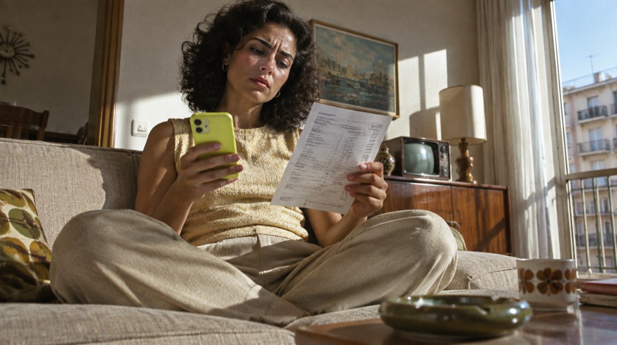 Due modellini di casa in legno affiancati su una scrivania con calcolatrice e quaderno