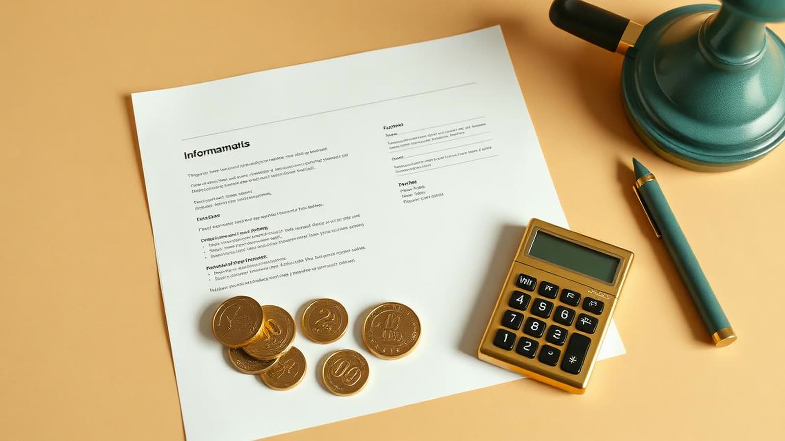 Foglio informativo mutuo con calcolatrice ed euro — spese accessorie e costi trasparenti